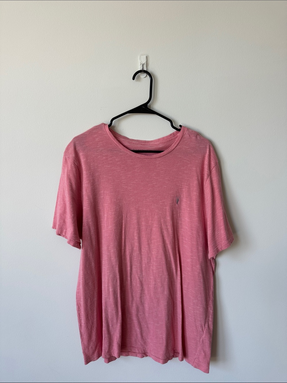 All Saints Pink Short Sleeve Crewneck Tee